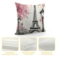 thumbnail image 4 of JEUXUS  Throw Pillow Covers, Oil Painting Paris European City Landscape France Eiffel Tower Pillow Cases Home Decorative Square  Pillowcases, 4 of 5