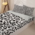 thumbnail image 3 of Castle Fairy Retro Leopard Skull Zipper Twin Comforter Sets with Fitted Sheet and 2 Pillowcases,Cream Cheetah Skeleton Pattern Zipper Bedding Set,Ivory Black,4-Piece,Grey Reversible, 3 of 6