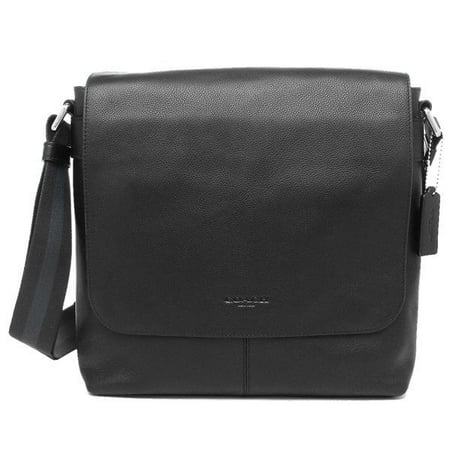 Brand New Mens Coach F28576 Charles Small Black Leather Messenger Crossbody Bag