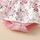 thumbnail image 4 of Baby Girl Romper Dress Newborn Clothes Sweet Floral Print Infant Princess Long Sleeve Dresses Outfits with Headband 0-18 Months 26-27s, 4 of 5