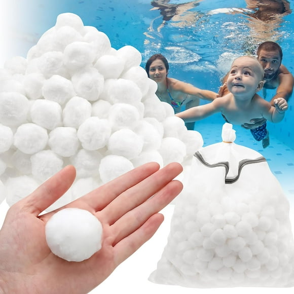 4.6 lbs Boules de Filtre de Piscine, Boules de Coton Réutilisables pour Filtres à Sable de Piscine, Nettoyeur de Saleté d'Aquarium, Spa, Tous Systèmes de Filtre à Sable