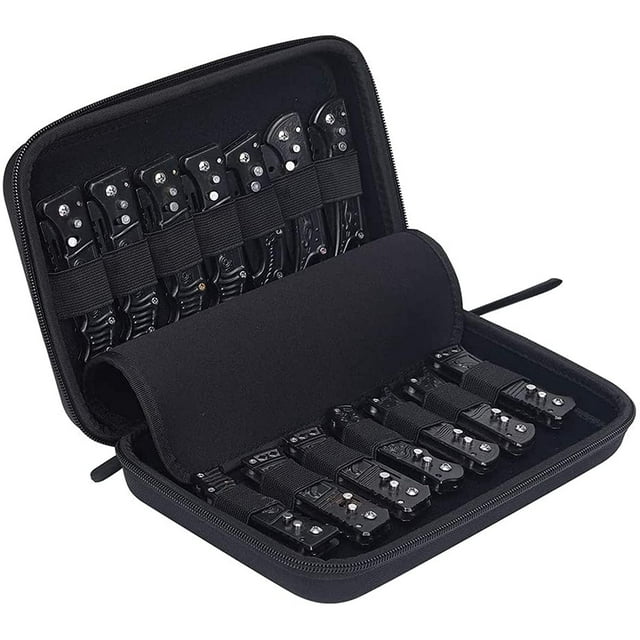 TEMOGU-Pocket Knives Case, Folding Knives Display Case, Small Knife Storage Cases, Folding Knife Storage Box with 14 Slots, Hand Tools Case