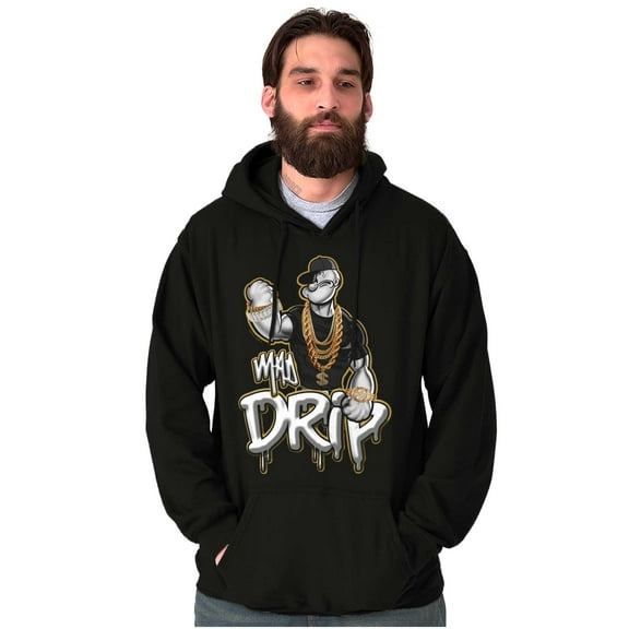 Cool Urban Popeye Bling Mad Drip Hoodie Sweatshirt Women Men Brisco Brands S