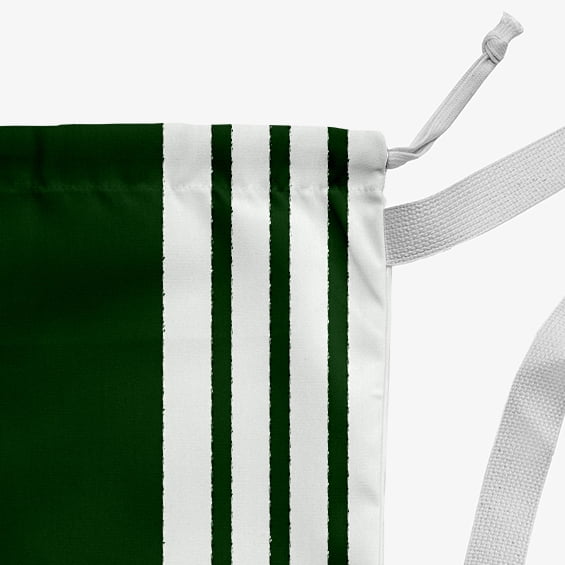 Simply Daisy Stripe 28 x 36 in Evergreen Laundry Bag