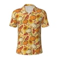 thumbnail image 2 of Daiia Pumpkin And Sunflower Pattern Men’s Polo Shirts,Solid Deck Shirt,Classic Fit, Breathable Cotton Polo for Casual and Sport Wear-3X-Large, 2 of 7