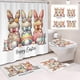 thumbnail image 4 of Accesorios de baño Serie temática de conejito de Pascua Cortina de ducha de poliéster impermeable y cortina de ducha Juego de 4 piezas Cortina divisoria de baño Juego de baño de poliéster, 4 of 6