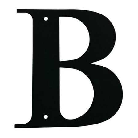 Village Wrought Iron  Letter B Small - Black - 5-13/32in. W x 6in. H