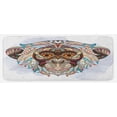 thumbnail image 1 of Grunge Kitchen Mat, Patterned Head of a Monkey on the Grunge Background Totem Illustration, Plush Decorative Kitchen Mat with Non Slip Backing, 47" X 19", Teal and Brown, by Ambesonne, 1 of 1