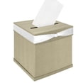 thumbnail image 4 of Koyal Wholesale Glitter Champagne Wedding Card Box with Slot, White Satin Ribbon and Rhinestone Buckle, 10" x 10" Holder, 4 of 5