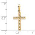 thumbnail image 3 of Diamond2Deal 14K Yellow Gold Solid Cross Pendant for Women (L- 0.94 in, W- 0.45 in), 3 of 4