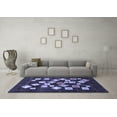 thumbnail image 3 of Ahgly Company Indoor Rectangle Oriental Blue Modern Area Rugs, 6' x 9', 3 of 4