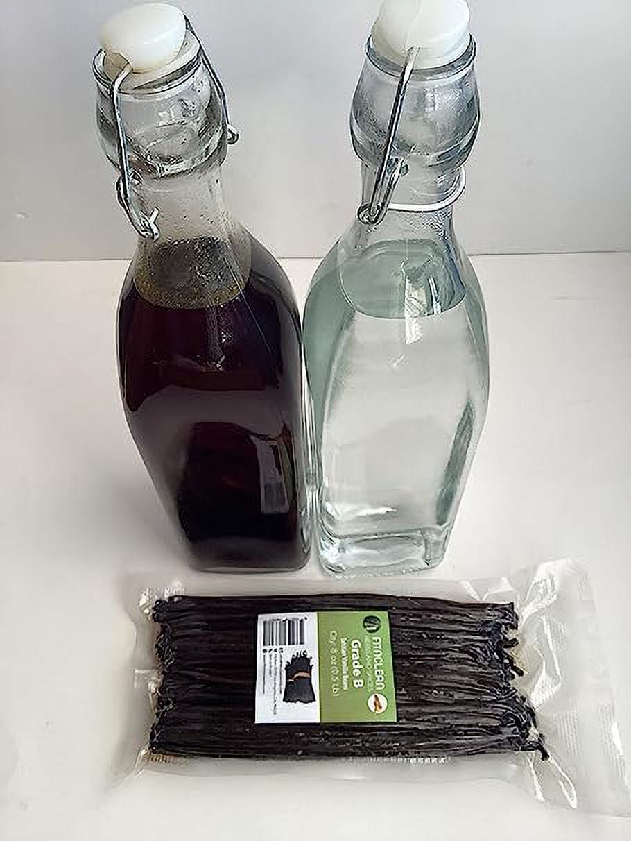 Grade B Vanilla Beans Tahitian B Extract Grade| 5"-7", (1/2 lb), Whole Non-Gmo Bourbon Pods, 8oz