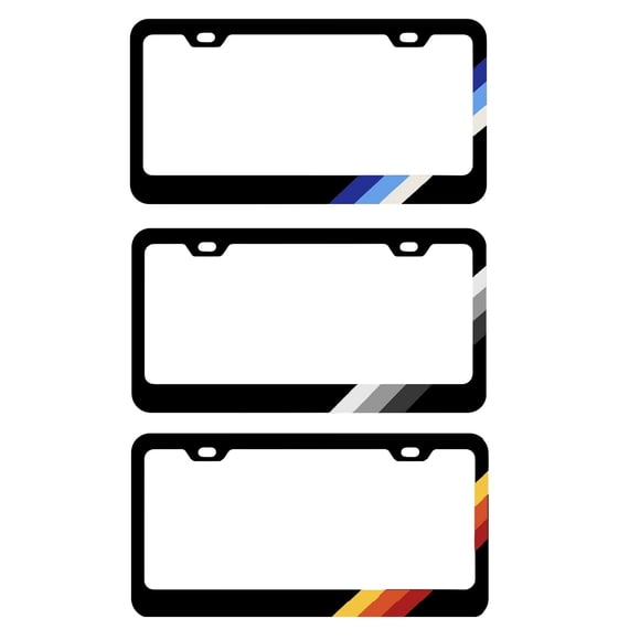 for Toyota Highlander TRD Accessory Tri Color Car SUV License Plate Frame Cover