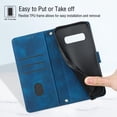 thumbnail image 4 of S10 Phone Case Wallet,for Galaxy S10 Case,[Card Holder Slots][Wrist Strap][Stand Function] TPU Interior Protective PU Leather Phone 2023 Flip Cases Cover for Samsung Galaxy S10 6.1 Inch (Blue), 4 of 14