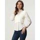 thumbnail image 2 of Chaleco de Suéter Chaleco Corto de Punto para Mujer Camisetas sin Mangas de Punto con Cuello en V Beige S, 2 of 5