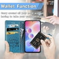 thumbnail image 6 of case for Samsung Galaxy A22 5G（Not 4G） Cartoon Girl Wallet Case, Cat Dog Style Flip Phone Cover with ID Card Holder & Kickstand PU Leather Magnetic Clasp Cases for Samsung Galaxy A22 5G MG Blue, 6 of 14