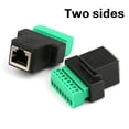2X RJ45 Female to Screw Terminal 8 Pin Connector Ethernet Cable ...
