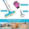 thumbnail image 4 of 3 in 1 Carpet Rake Kit for Pet Hair Removal Tool - 45” Adjustable Long Handle Pet Hair Remover, Reusable Carpet Scraper Dog Cat Deep Hair Cleaner Remover Tool for Rugs, Mats, Couch, Furniture, 4 of 10