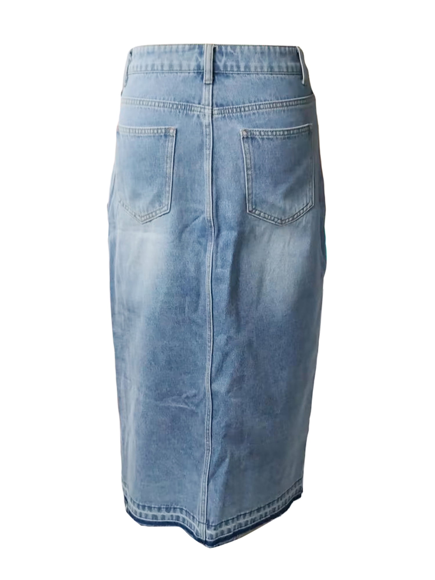 MALION vintage♢2way denim w-zip skirt