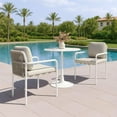 thumbnail image 3 of Aite Dining Chair Beige Dining Chair, Modern Style, Removable and washable cushion cover, Aluminum, Outdoor Dining, 3 of 11