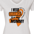 thumbnail image 4 of Inktastic I Wear Orange For My Mommy Multiple Sclerosis Awareness Women's V-Neck T-Shirt, 4 of 5