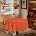 thumbnail image 4 of Fall Round Tablecloth Maple Leaf Tablecloth 60 Inch Autumn Leaves Thanksgiving Orange Table Cover Waterproof Wipeable Table Cloth for Kitchen Home Decoration, 4 of 5