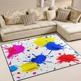 thumbnail image 2 of Abstract Watercolor Splash 63''x48'' Plush Memory Foam Bath Mat, Soft, Absorbent, Non Slip, Durable, 2 of 7
