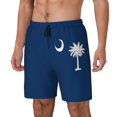 thumbnail image 5 of Mens South Carolina Flag 2 in 1 Quick Dry Swim Trunks with Compression Liner Beach Shorts, 5 of 6