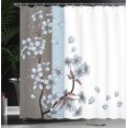 thumbnail image 3 of Ambesonne Japanese Shower Curtain, Romantic Sakura Blooms Art, 69"Wx70"L, Cocoa White, 3 of 4