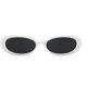 thumbnail image 2 of Mini Vintage Retro Extra Estrecho Oval Redondo Flaco Ojo de gato Gafas de sol Clout Goggles Ormromra WMZL-935-25, 2 of 5