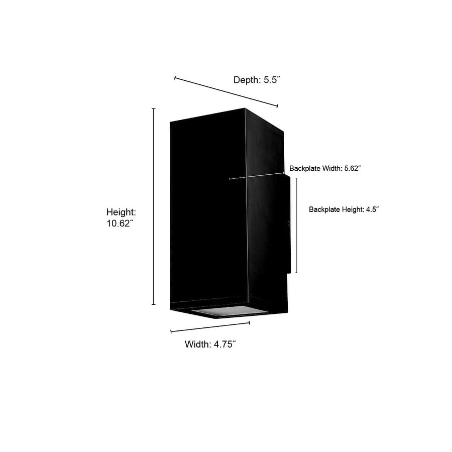 Millennium Lighting  Vegas 1 Light Outdoor Wall Sconce 10.62  Inch - Powder Coated Black