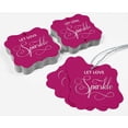 thumbnail image 5 of Inkdotpot Pack Of 100 Real Silver Foil Bracket Shape Paper Tags Let Love Sparkle Wedding Favor Hang Tags, 5 of 7