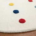 thumbnail image 3 of SAFAVIEH Kids Colorful Polka Dots Area Rug, Ivory, 5' x 5' Round, 3 of 7
