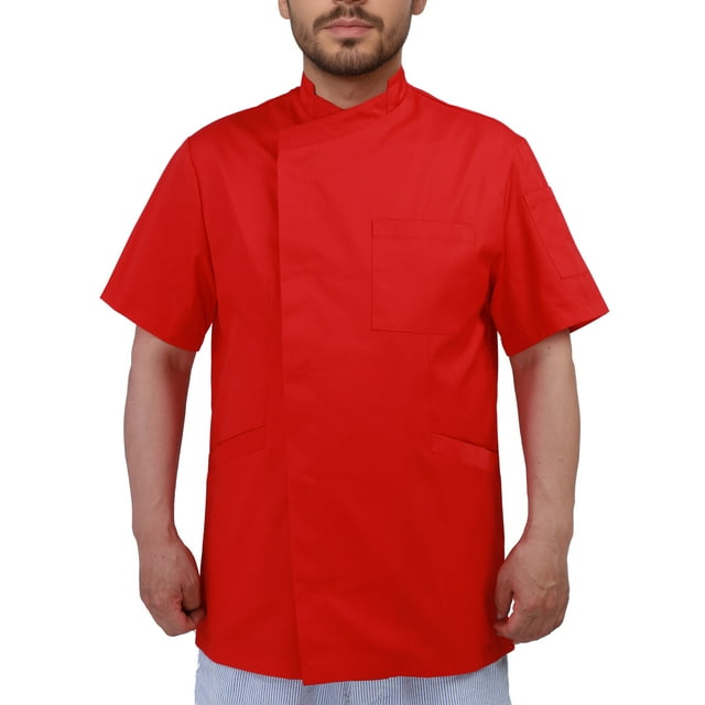 Men's Chef Coat Short Sleeve Chef Jacket