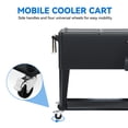 thumbnail image 2 of Dextrus 80 qt Metal Cooler Cart, Portable, Black, 2 of 5