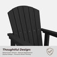 thumbnail image 6 of LOYALICE Adirondack Swivel Glider Chair, HDPE Resin Rocking Glider Chair, Black, 6 of 8