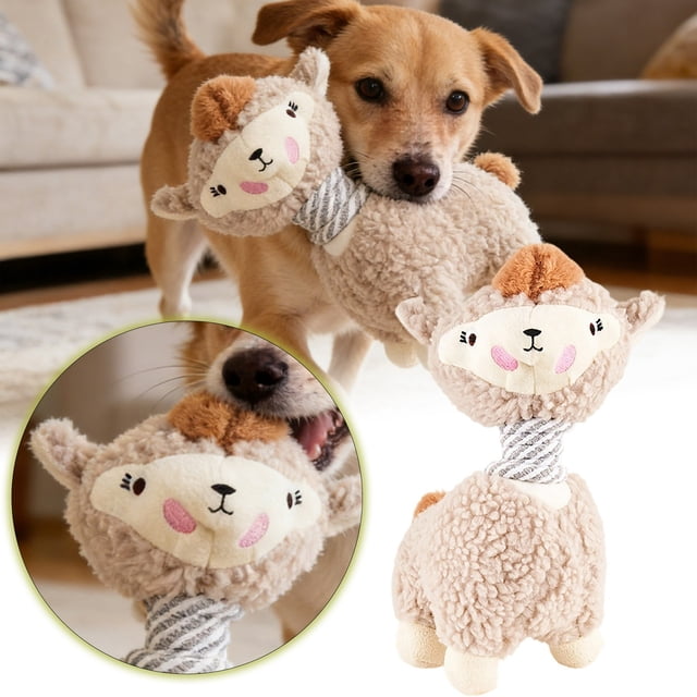 Sound Emitting with Rope and Teeth Cleaning Interactive Decoration