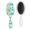 Floral Din, variant on Emperor Penguin Print Hair Brush - Gentle Detangling Paddle Brush with Round-Tip Bristles for All Hair Types, Cute Snowflake Winter Animal Design