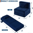 thumbnail image 2 of QinaQin Sofá cama plegable 4 en 1, futón de piso con espuma de alta densidad, ideal para sala, recámara, departamento o cuarto de visitas, 2 of 7