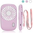 thumbnail image 1 of Small Portable Fan Rechargeable-pink, 1 of 3