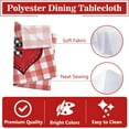 thumbnail image 3 of Valentine''s Day Red Love Heart Rectangle Tablecloth 60x120 Inch, Buffalo Plaid Polka Dot Farmhouse Decorative Table Cloth Dining Table Cover, Anniversary Wedding Dinner Party Picnic Decoration, 3 of 6