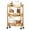 Three layers of 40, variant on iKayaa 3-Tier Slim Storage Cart of High Mountain Solid Bamboo Kitchen Organizer Slide-Out Mobile Storage Cart Rolling Pantry Shelf Kitchen Shelving Unit Utility Cart