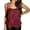 #065 Wine, variant on Felirenzacia Women's Double Layered Ruffle Spaghetti Strap Tank Top, Shimmer Sequin Sparkly Dressy Sleeveless Blouse, Wine,S