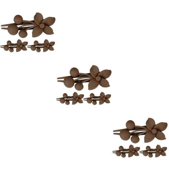 Set of 9 French Hair Clips for Women, Large Flower Hair Clamps, Perfect Hair Accessories for Weddings and Birthdays