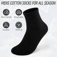 thumbnail image 5 of 5/10/20Pairs Black Socks  Summer Casual Couple's Stockings Tennis Socks Sweat Absorbing Breathable For Home Use Tubesocks Comfy Thin Socks , Not Hot At All & Stretchy !, 5 of 5
