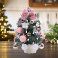 thumbnail image 7 of Xuniizn Small Christmas Tree with Lights for Desk, PVC Table Top Christmas Tree Pre-Lit with Ornaments, Mini LED Lights Christmas Tree Decorations for Home & Office, Pink, 7 of 7