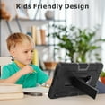 thumbnail image 5 of FIEWESEY Case for for Alcatel Joy Tab 2 Tablet 8-inch 2020 Release (Model: 9032Z) - [Built-in Kickstand] Anti Slip Kids Friendly Shockproof Silicone Protective Cover (Black/Black), 5 of 8