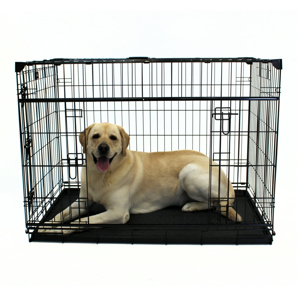 Lucky Dog Sliding DoubleDoor Dog Crate, XLarge, 48"L