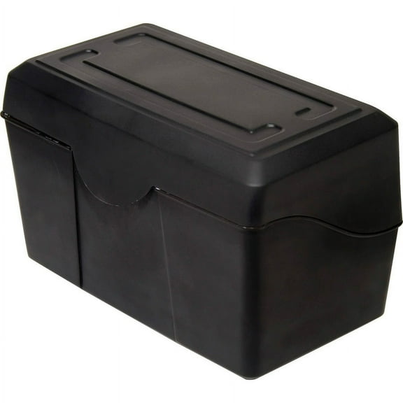 Advantus Index Card Holder - 5.9" x 9" x 5.5" x - Plastic - 1 Each - Black | Bundle of 2 Each