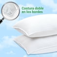 thumbnail image 2 of Gogreen Paquete de 2 Almohadas para Cama, Tamaño Estándar para Quienes Duermen de Lado O Boca Arriba, Relleno de Microfibra Suave y Extra Firme, 50cm x 66cm, 2 of 10